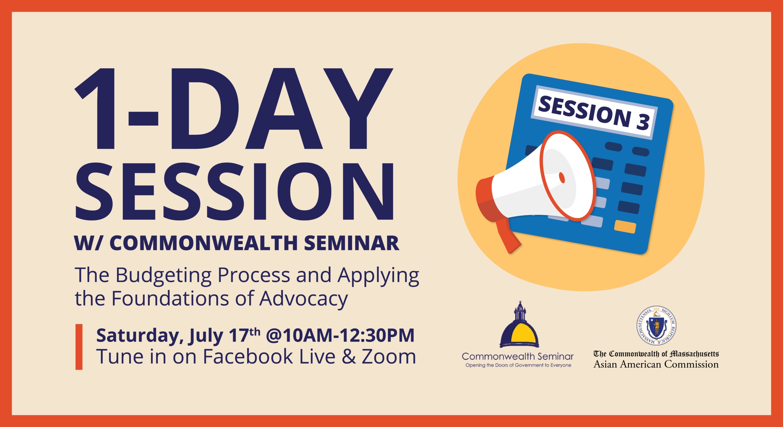 Session 3: 1-Day Session w/ Commonwealth Seminar | The Budget Process & Applying the Foundations of Advocacy