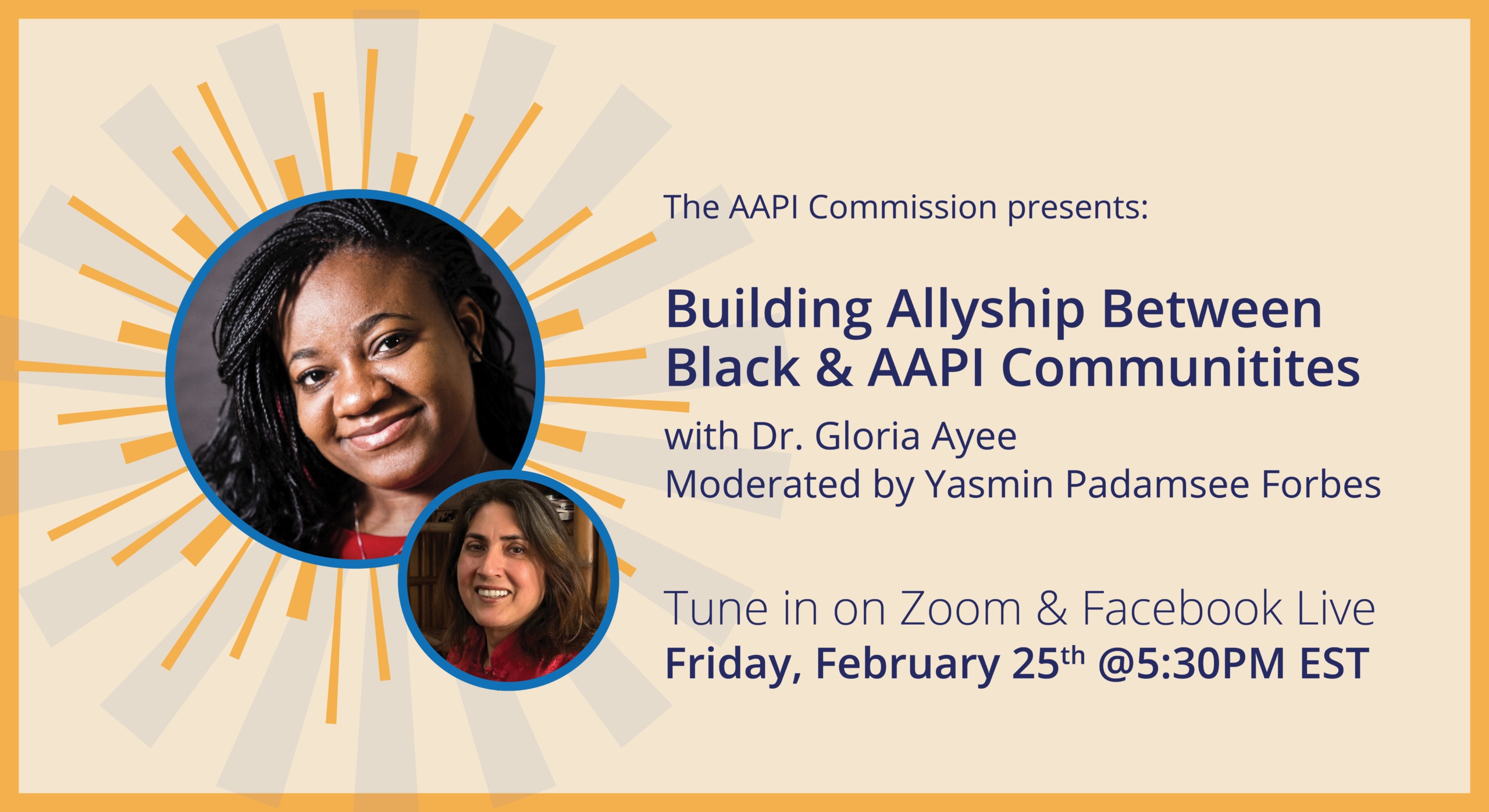 काला इतिहास महीने की घटना: काले और AAPI समुदायों के बीच सहयोगी का निर्माण | फ़रवरी 25 @ 5:30 PM EST