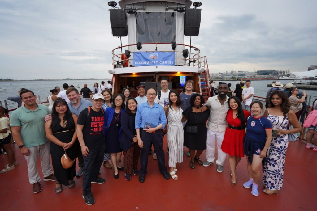 AAPIC poses with Commonwealth Seminar on the deck of the ship for AAPI Cruise